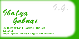 ibolya gabnai business card